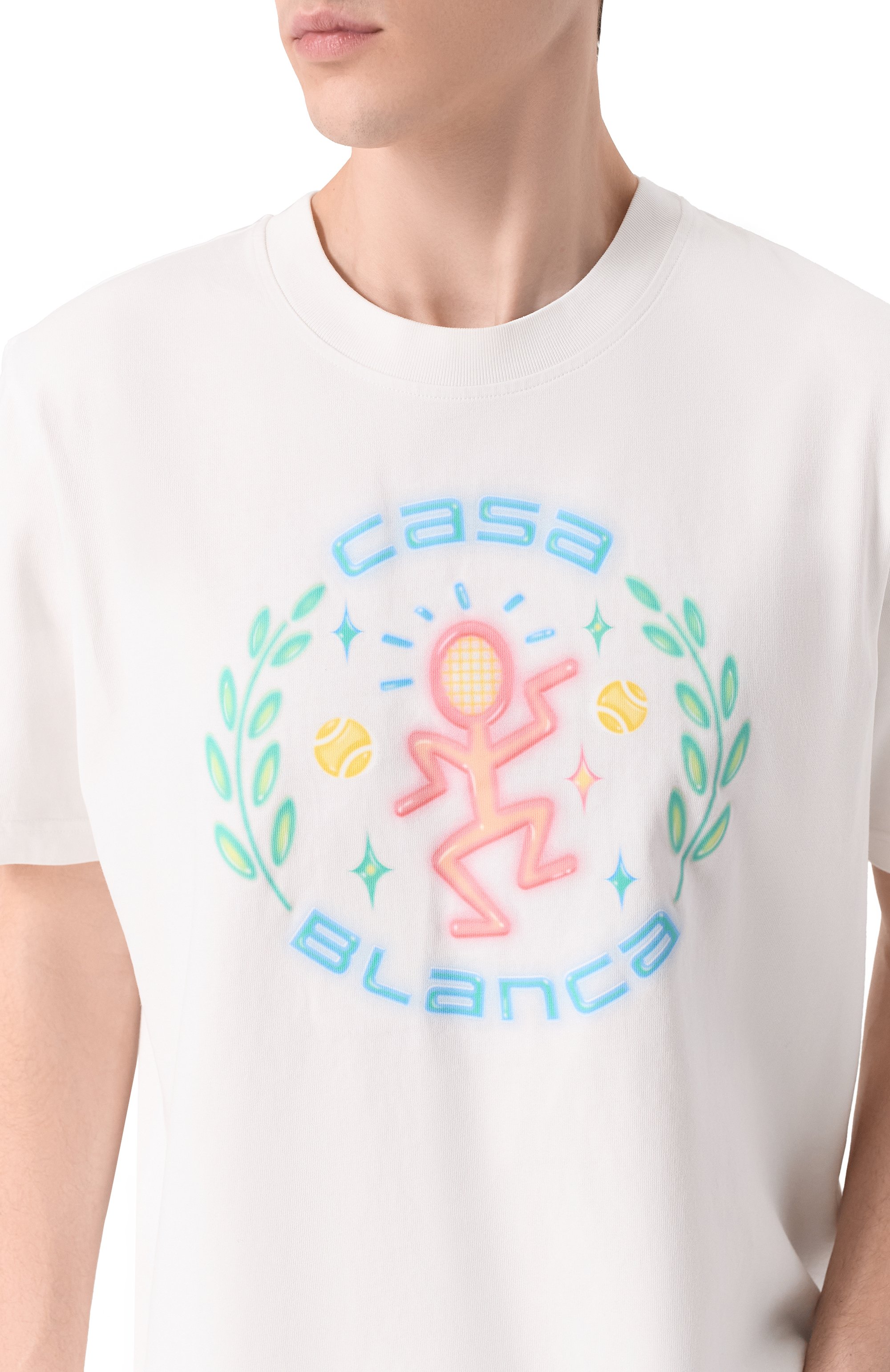 Хлопковая футболка CASABLANCA, арт. M-SP26-JTS-001-11, фото 5