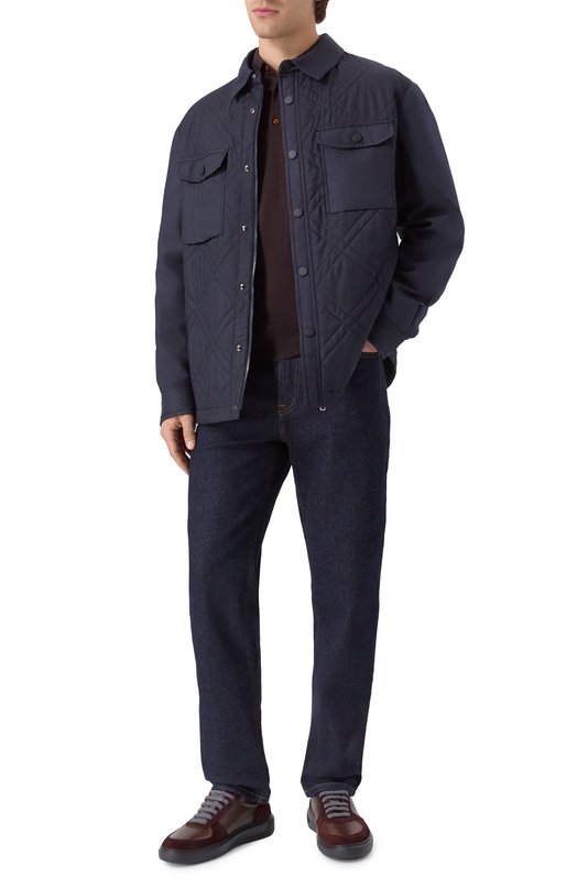 Куртка из кашемира и шелка Brioni SLV80L/PC480 Синий  SLV80L/PC480 Фото 2