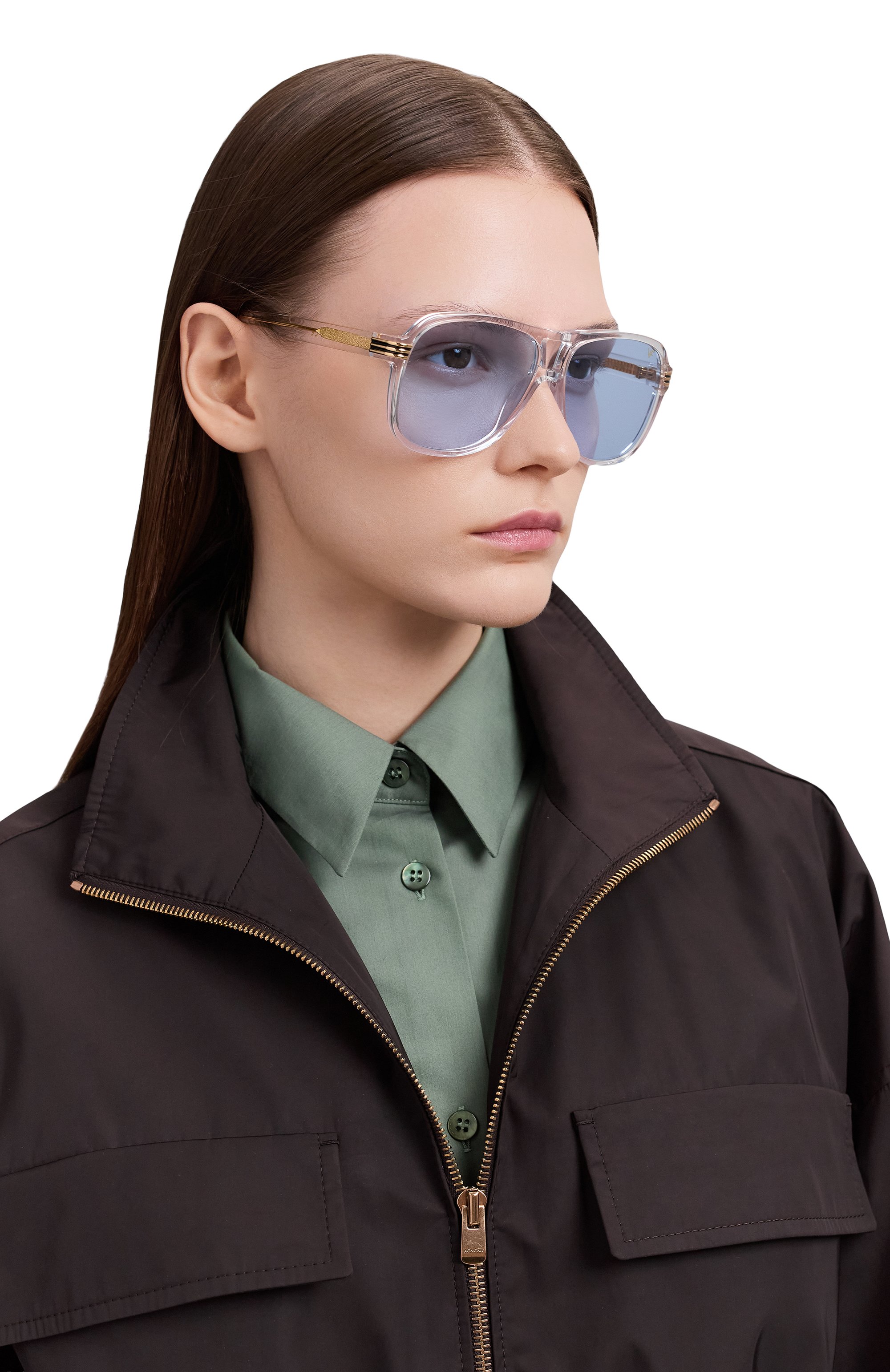 Солнцезащитные очки VINTAGE FRAMES, арт. FIRM CLEAR TRANSLUCENT/LIGHT BLUE, фото 3