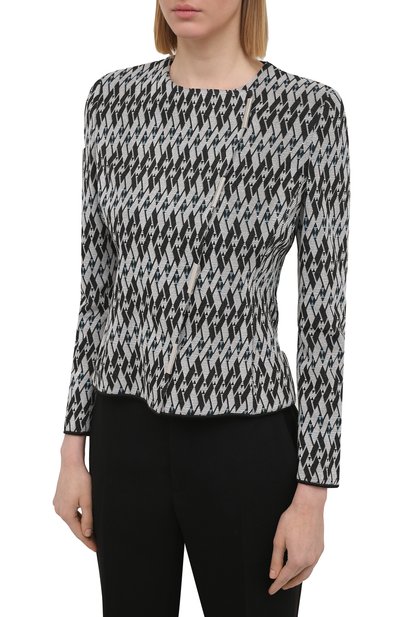 Жакет из вискозы GIORGIO ARMANI серого цвета по цене 223500 руб., арт. 3KAG56/AJWIZ, фото 3 Жакет из вискозы GIORGIO ARMANI, арт. 3KAG56/AJWIZ, фото 3