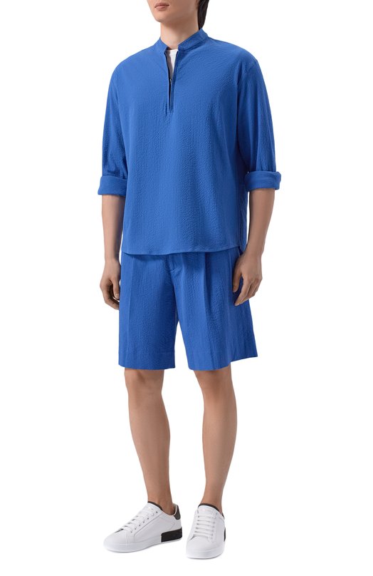 Хлопковые шорты MVST M26.2PM.T018/F133 SEERSUCKER Синий  M26.2PM.T018/F133 SEERSUCKER Фото 2