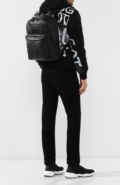 Кожаный рюкзак KENZO черного цвета по цене 86700 руб., арт. 5SF300L49, фото 2 Кожаный рюкзак KENZO, арт. 5SF300L49, фото 2