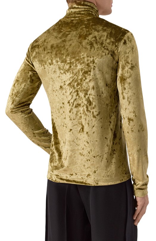 Бархатная водолазка Dries Van Noten 021128-2329-607 Золотой  021128-2329-607 Фото 4