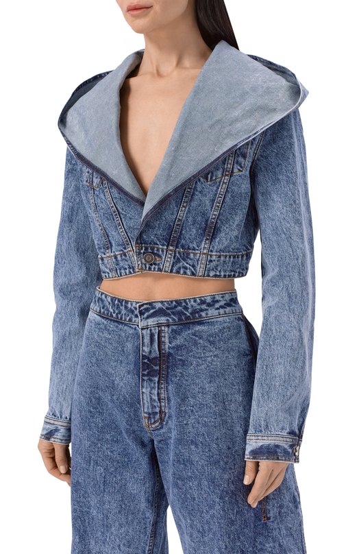 Джинсовая куртка Alaia AA9V0306T535C Синий  AA9V0306T535C Фото 3