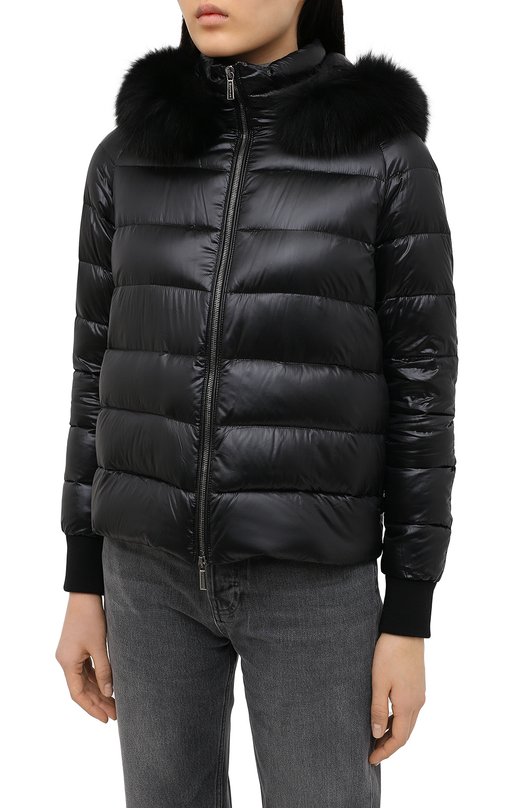 Комплект из шерстяной накидки и пуховика Moorer PEGAS0-CWR/A20D272CASW Чёрный  PEGAS0-CWR/A20D272CASW Фото 6