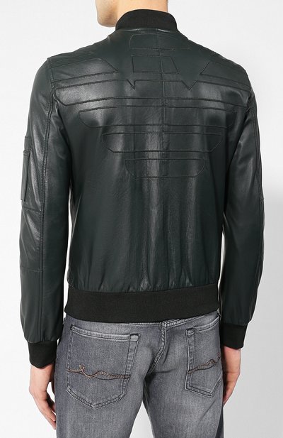 Кожаный бомбер EMPORIO ARMANI, арт. 21B50P/21P5D, фото 4