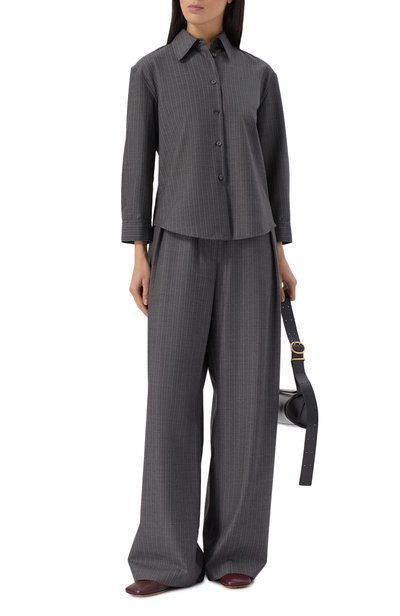 Шерстяная рубашка JIL SANDER серого цвета по цене 184000 руб., арт. J02DL0309/J40336, фото 2 Шерстяная рубашка JIL SANDER, арт. J02DL0309/J40336, фото 2