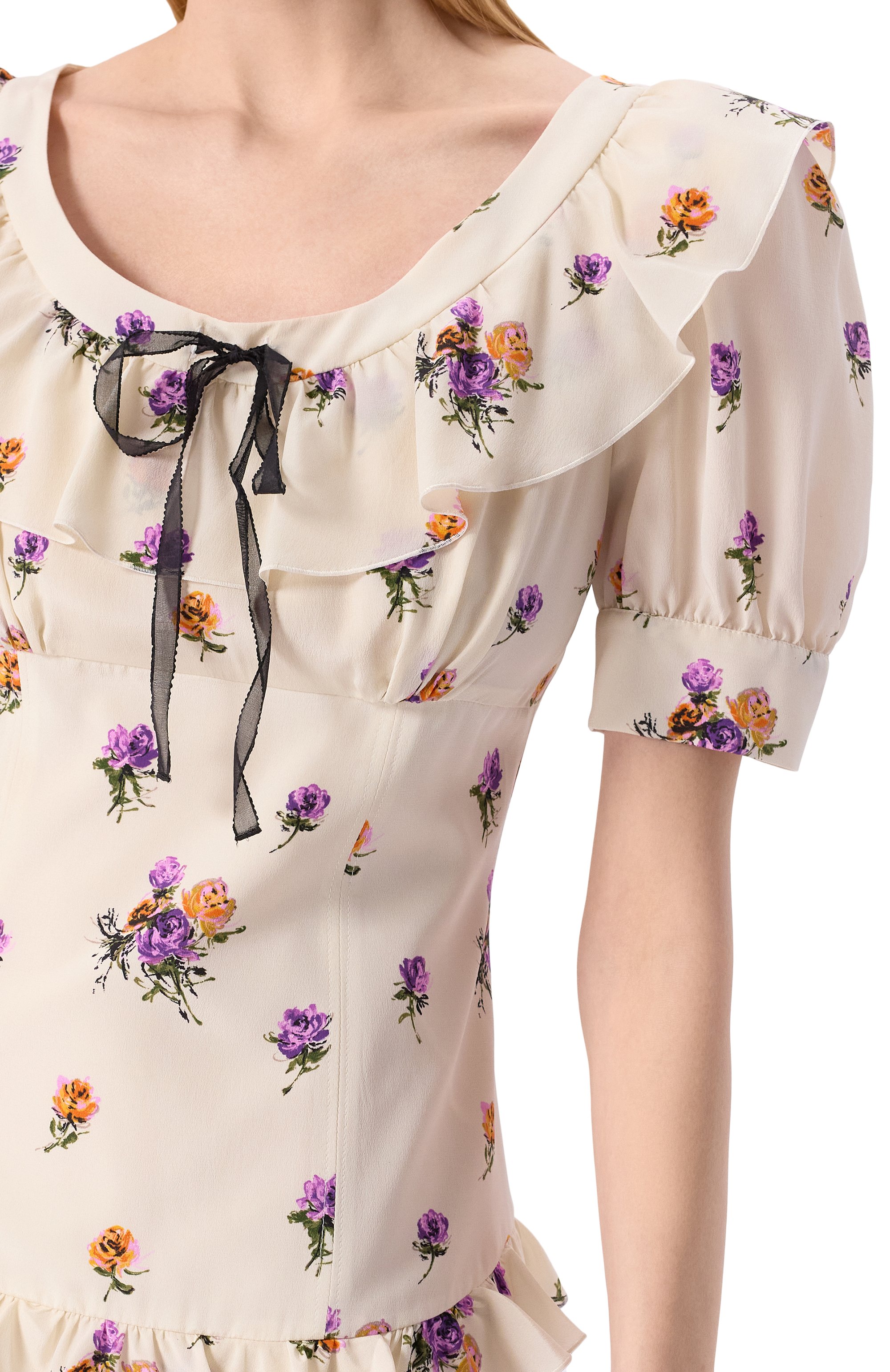 Шелковое платье ALESSANDRA RICH, арт. FABX4002-F4466, фото 5