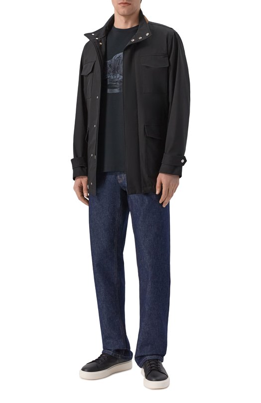 Хлопковая футболка Stefano Ricci MNH6205350/LUXT Чёрный  MNH6205350/LUXT Фото 2