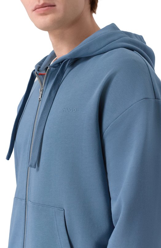 Хлопковая толстовка HUGO 50548651 Голубой  50548651 Фото 5