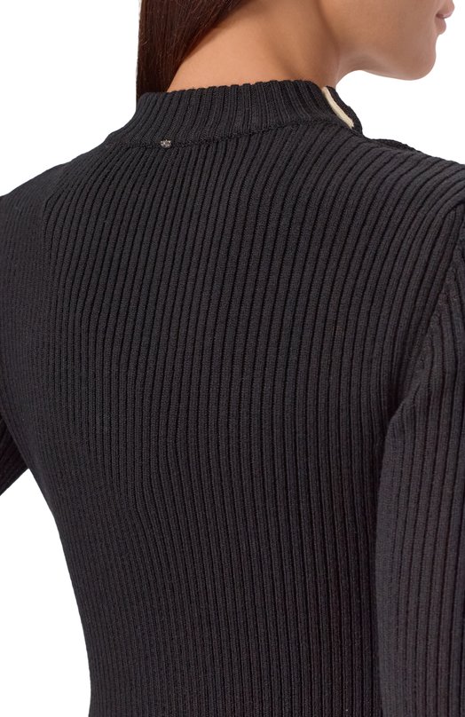 Шерстяное платье Sportmax GARIB0 Чёрный  GARIB0 Фото 4