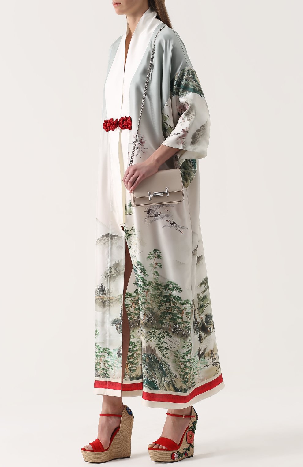 Замшевые босоножки barbette на танкетке с нашивками GUCCI, арт. 454303/C2000, фото 2