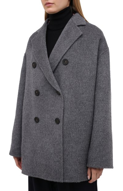 Шерстяное пальто ACNE STUDIOS серого цвета по цене 92500 руб., арт. A90273, фото 3 Шерстяное пальто ACNE STUDIOS, арт. A90273, фото 3