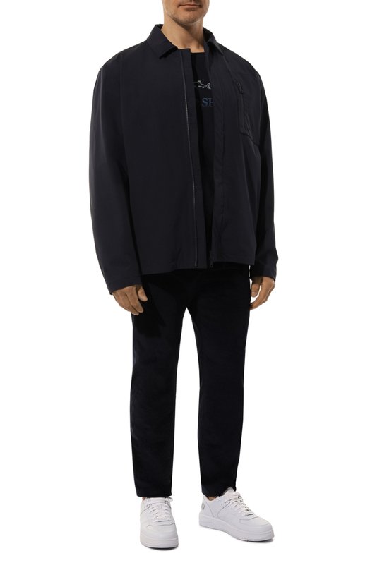 Хлопковая футболка Paul&Shark 14311604/4XL Синий  14311604/4XL Фото 2