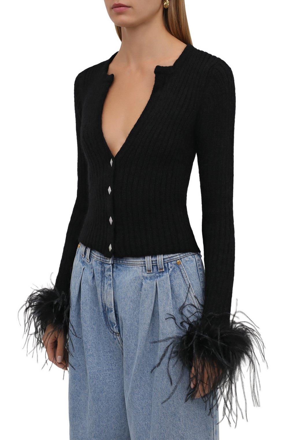 Карди ган с отделкой перьями GIUSEPPE DI MORABITO, арт. FW21116KN-156, фото 3