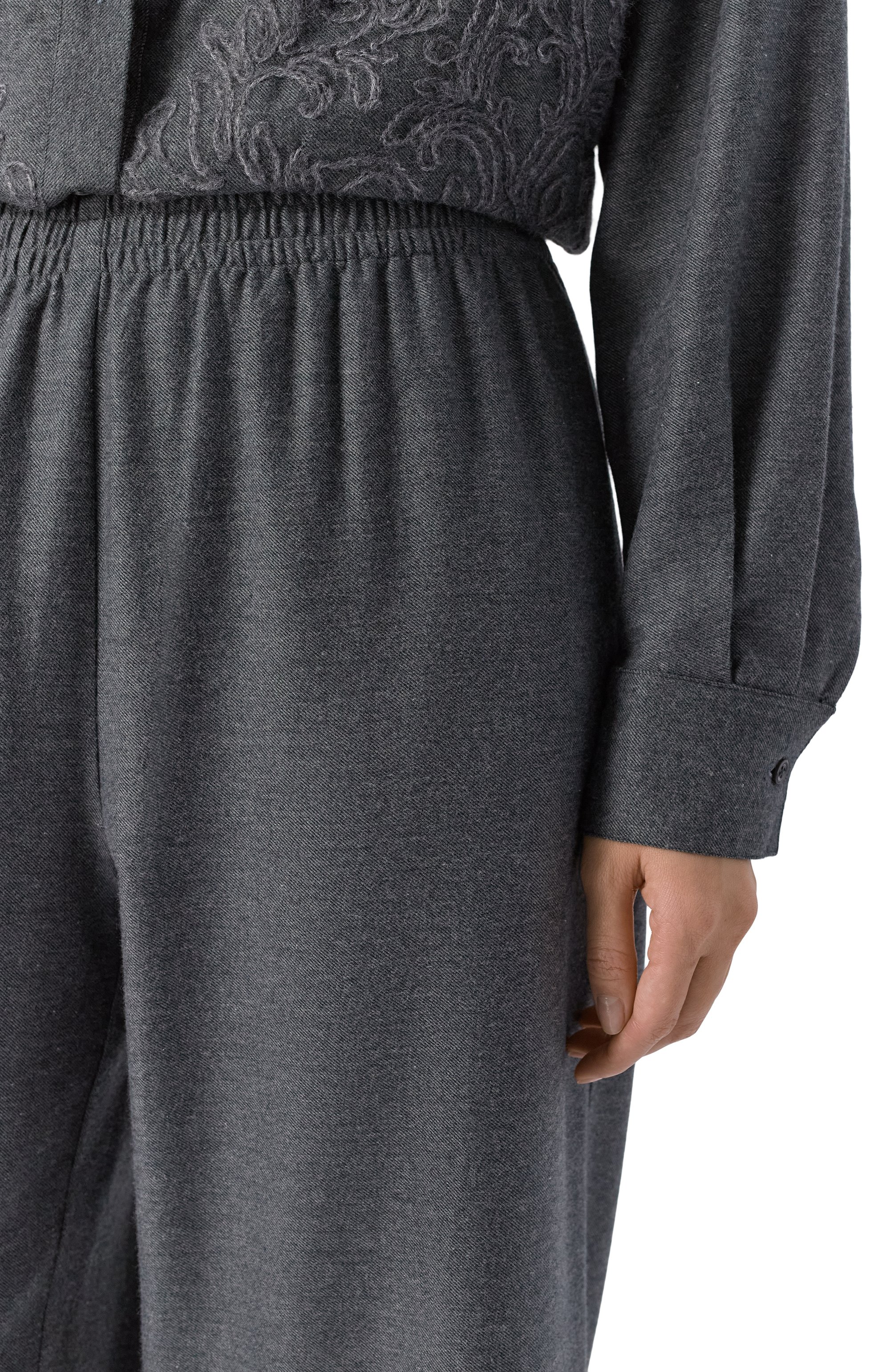 Хлопковые брюки ERMANNO SCERVINO серого цвета по цене 89400 руб., арт. D474P300XQH, фото 5 Хлопковые брюки ERMANNO SCERVINO, арт. D474P300XQH, фото 5