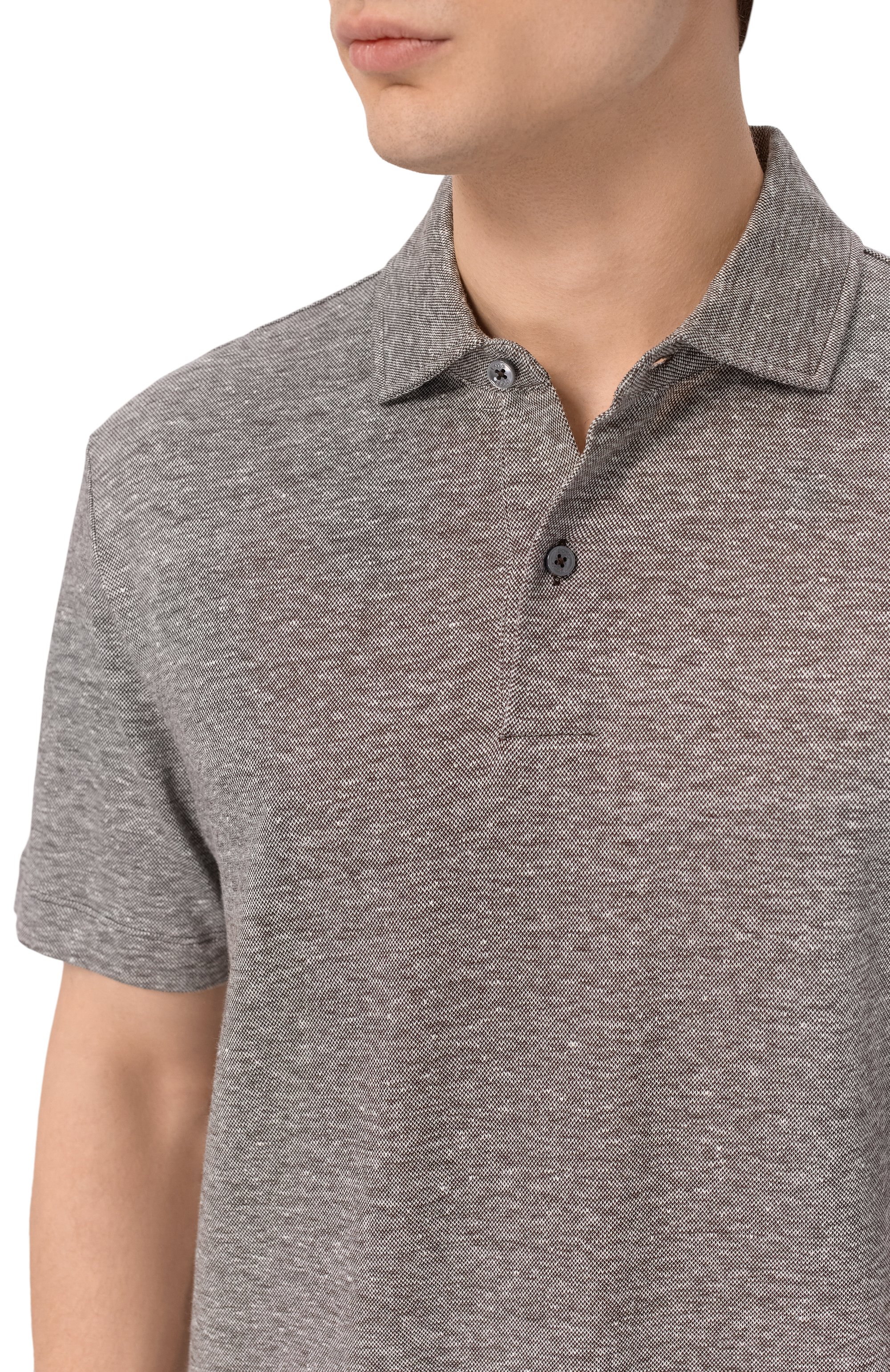 Поло изо льна и хлопка BOSS, арт. 50559147, фото 5