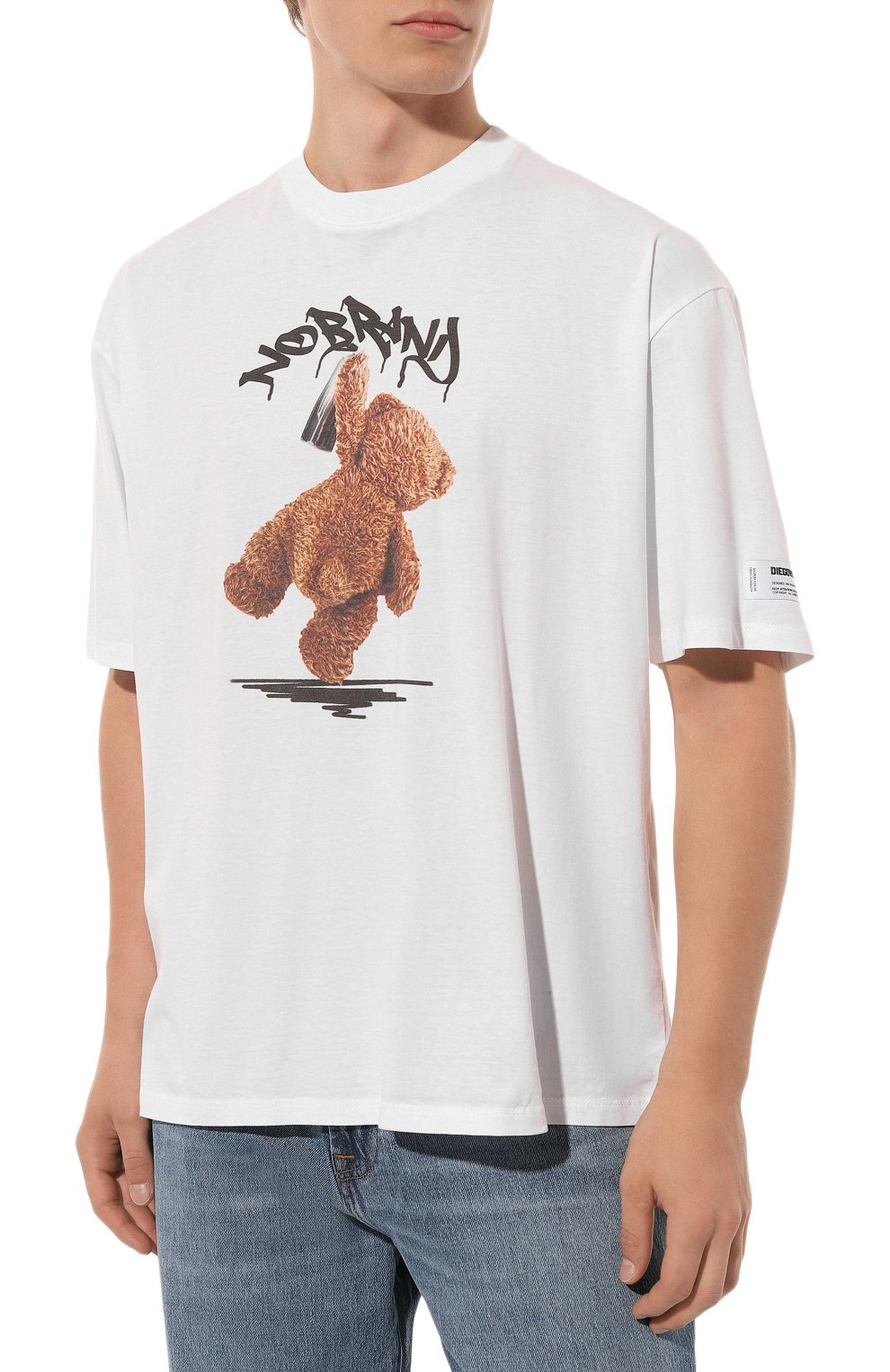 Хлопковая футболка DIEGO VENTURINO, арт. D3W4DVTS0P0NB, фото 3