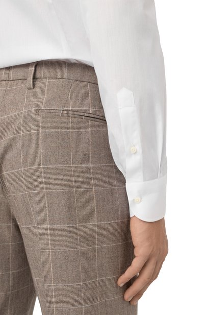 Хлопковая сорочка LUIGI BORRELLI белого цвета по цене 45650 руб., арт. PS30057, фото 5 Хлопковая сорочка LUIGI BORRELLI, арт. PS30057, фото 5