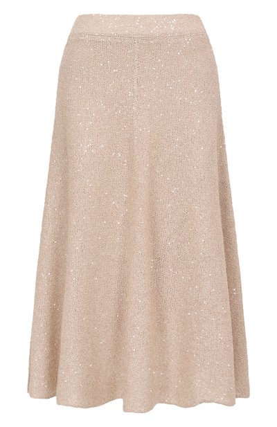 Женская юбка изо льна и кашемира BRUNELLO CUCINELLI, арт. MDJ547689