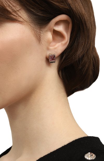 Серьги LEVASHOVAELAGINA розового цвета по цене 15000 руб., арт. fuck you/ea, фото 4 Серьги LEVASHOVAELAGINA, арт. fuck you/ea, фото 4