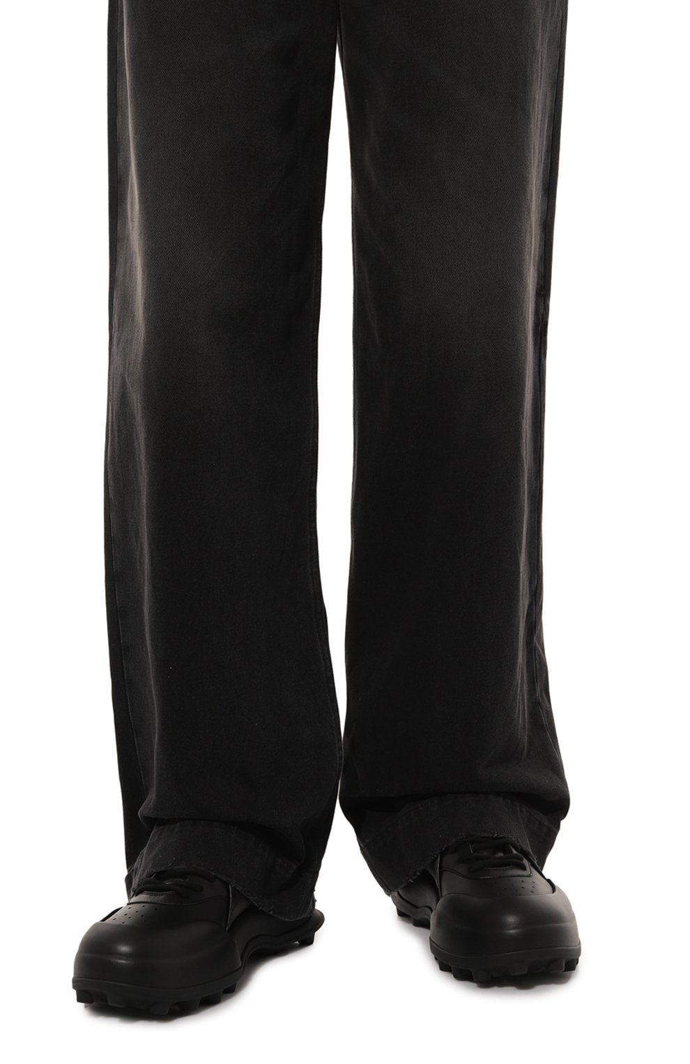 Кожаные кроссовки orb JIL SANDER черного цвета по цене 105000 руб., арт. J32WS0040/P6244, фото 3 Кожаные кроссовки orb JIL SANDER, арт. J32WS0040/P6244, фото 3