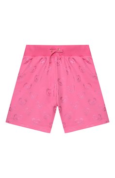 Детские хлопковые шорты MOSCHINO розового цвета, арт. HDQ002/LDB42/4A-8A | Фото 1 (Материал внешний: Хлопок; Девочки Кросс-КТ: Шорты-одежда; Случай: Повседневный; Нос: Не проставлено; Ростовка одежда: 4 года | 104 см, 5 лет | 110 см, 6 лет | 116 см, 8 лет | 128 см)