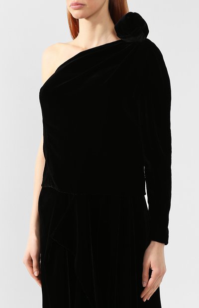 Бархатный топ VIKA GAZINSKAYA черного цвета по цене 66180 руб., арт. SS19-1251, фото 3 Бархатный топ VIKA GAZINSKAYA, арт. SS19-1251, фото 3
