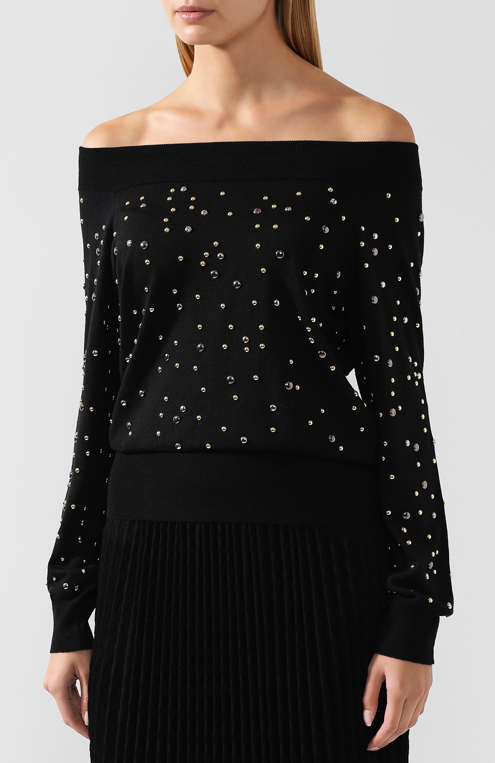 Шерстяной пуловер с декоративной отделкой ELIE SAAB, арт. 9966, фото 3