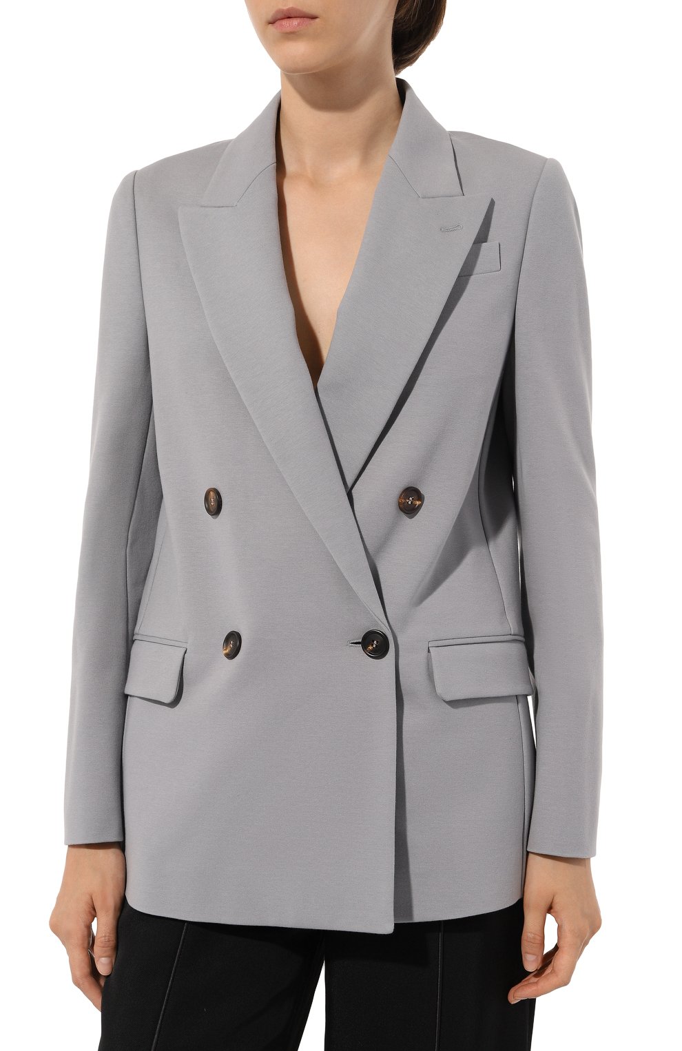 Двубортный жакет BRUNELLO CUCINELLI серого цвета по цене 371500 руб., арт. M0R242285P, фото 3 Двубортный жакет BRUNELLO CUCINELLI, арт. M0R242285P, фото 3