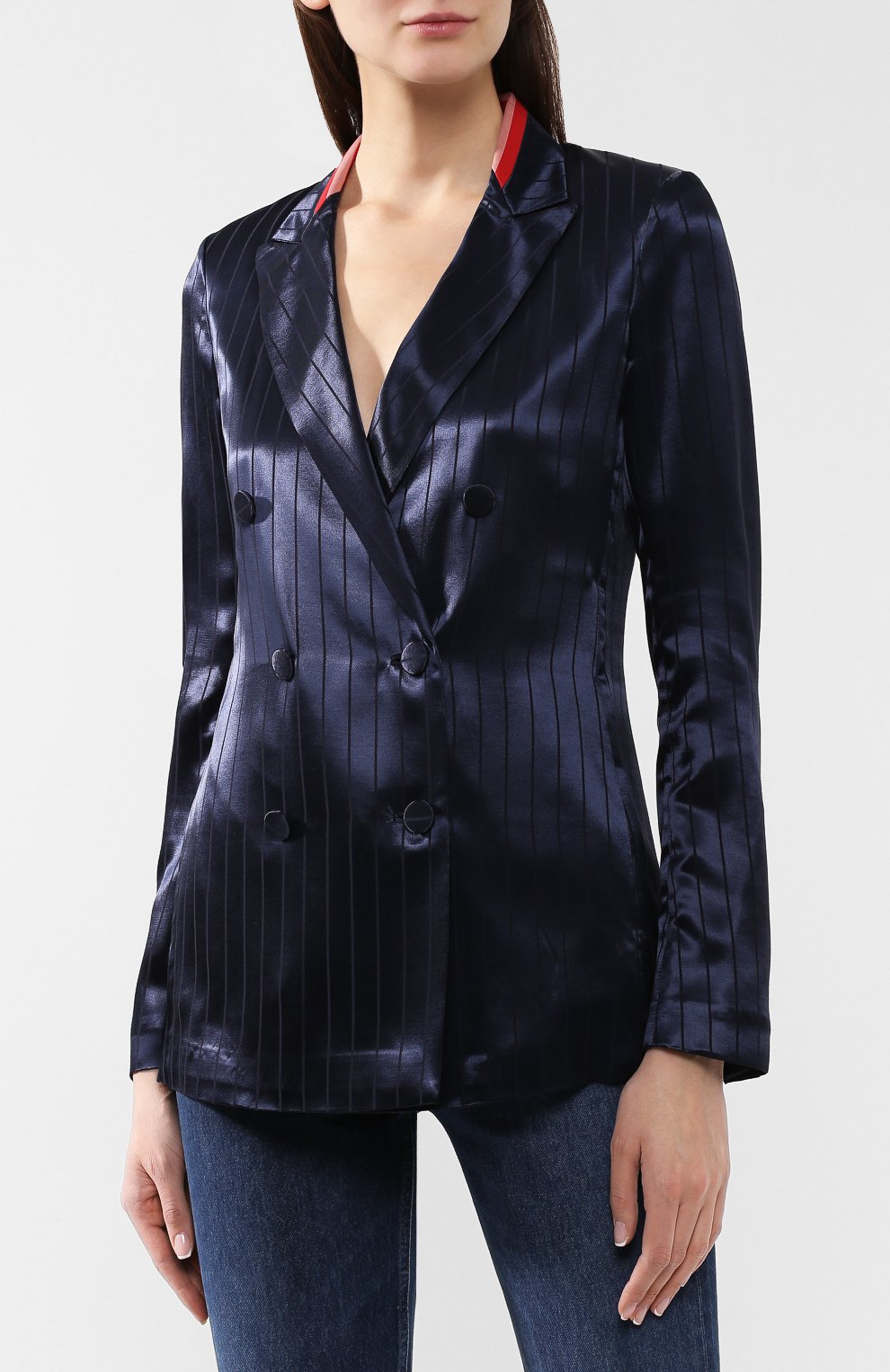 Двубортный жакет RAG AND BONE темно-синего цвета по цене 47750 руб., арт. W292419NW, фото 3 Двубортный жакет RAG AND BONE, арт. W292419NW, фото 3