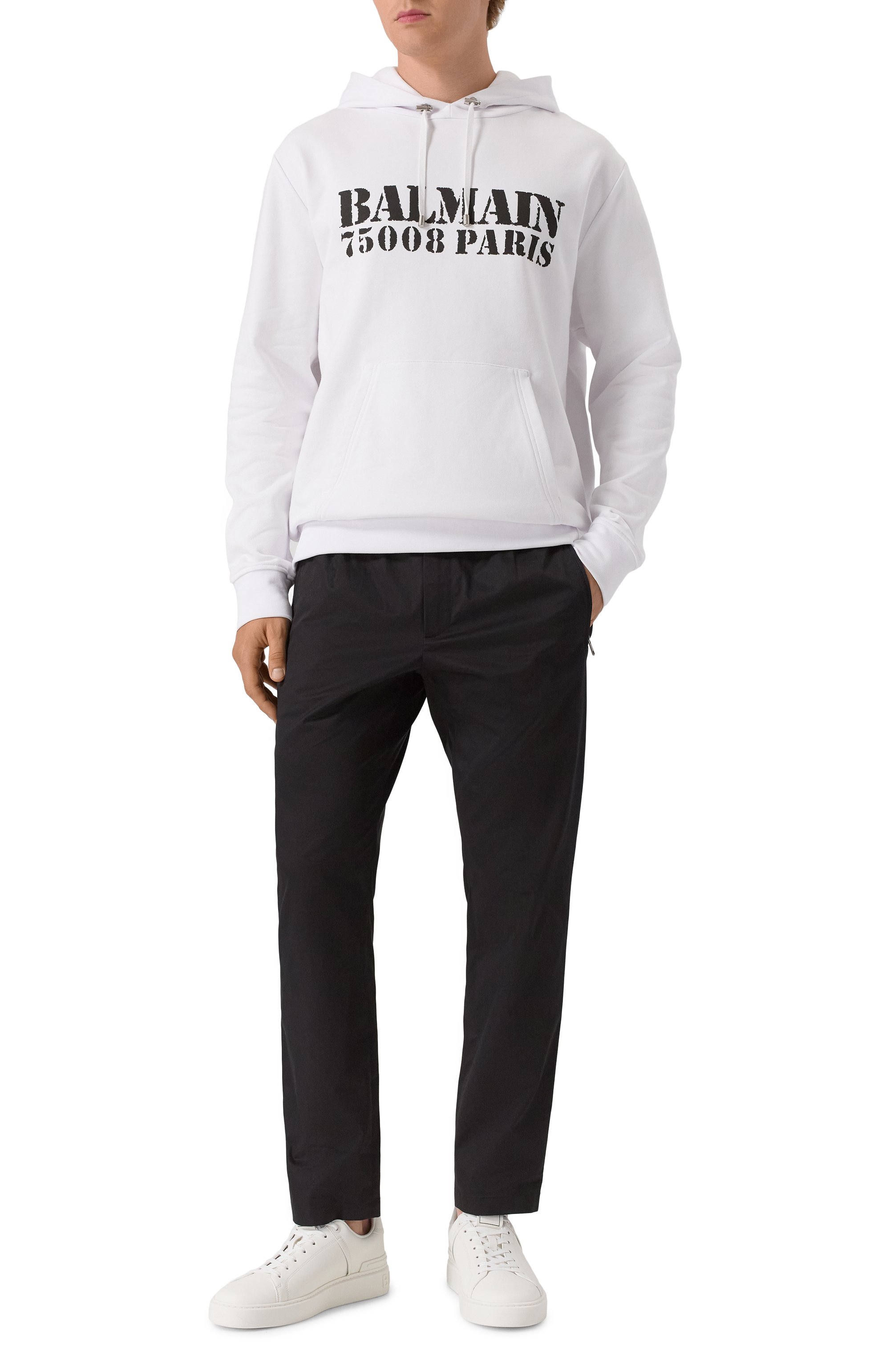 Кожаные кеды b-court BALMAIN белого цвета по цене 78600 руб., арт. FM1VI288/LVTR, фото 2 Кожаные кеды b-court BALMAIN, арт. FM1VI288/LVTR, фото 2