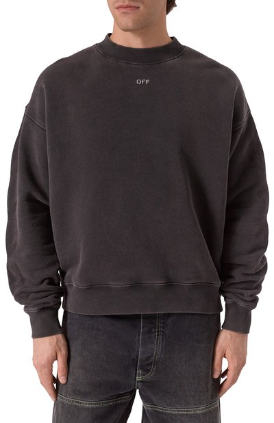 Хлопковый свитшот OFF-WHITE, арт. 0MBA054C99FLE009, фото 4