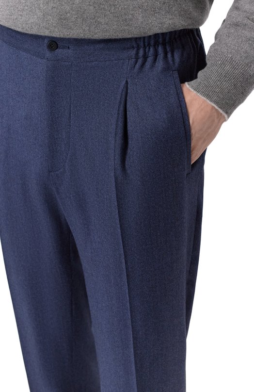 Шерстяные брюки Kiton UPN01K0125G13 Синий  UPN01K0125G13 Фото 5