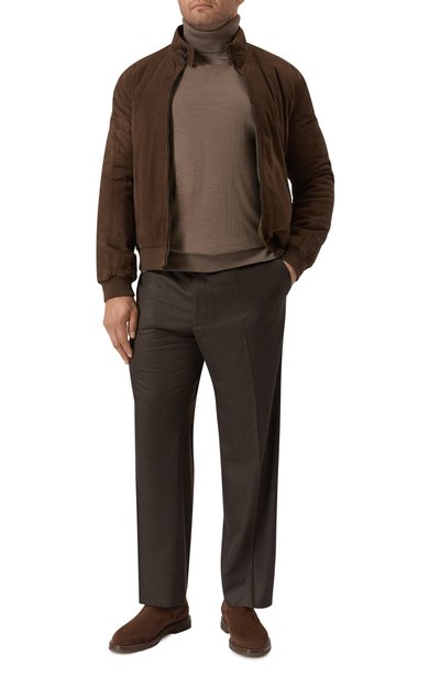 Шерстяные брюки CORNELIANI темно-коричневого цвета по цене 54850 руб., арт. 264L27-2618111, фото 2 Шерстяные брюки CORNELIANI, арт. 264L27-2618111, фото 2