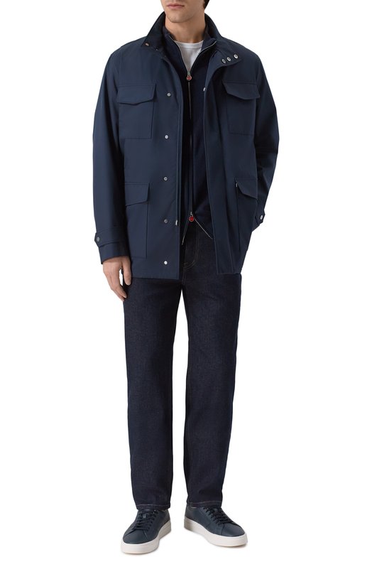 Кашемировый кардиган Kiton UMK1509K346 Синий  UMK1509K346 Фото 2