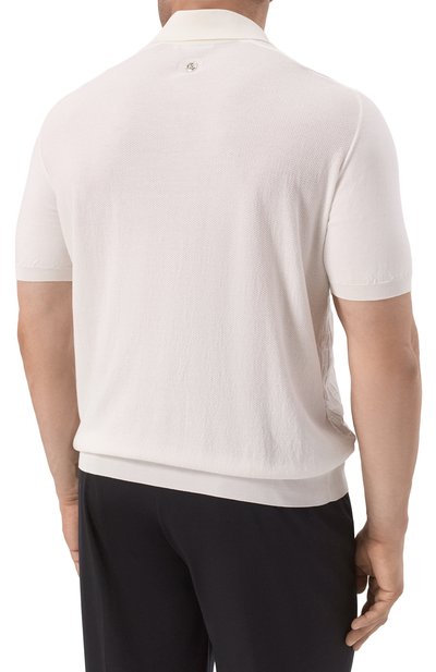 Поло из хлопка и шелка STEFANO RICCI кремового цвета по цене 130000 руб., арт. K818098P13/F25279, фото 4 Поло из хлопка и шелка STEFANO RICCI, арт. K818098P13/F25279, фото 4