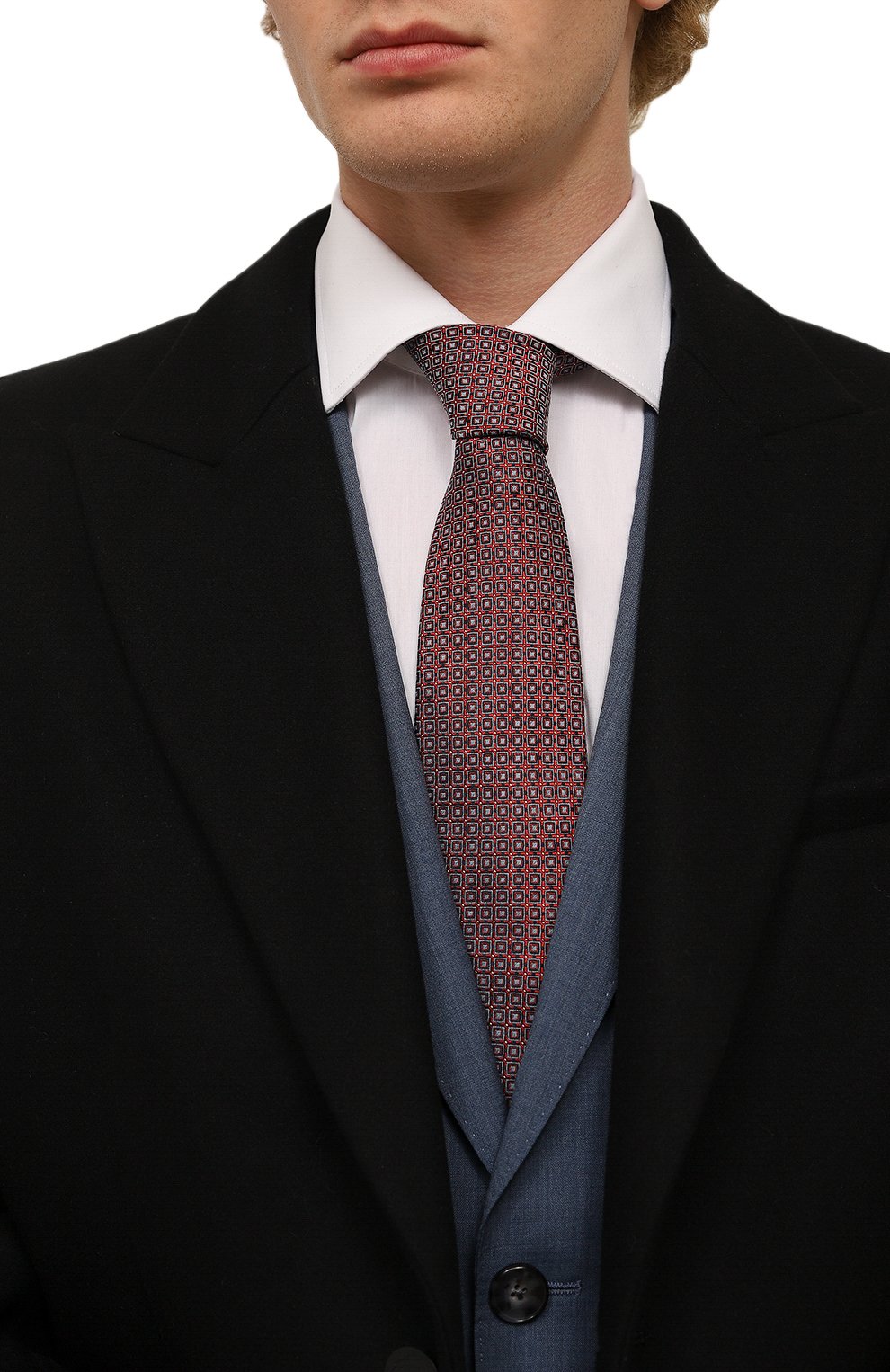 Галстук из шелка и шерсти KITON, арт. UCRVKPC08H35, фото 2