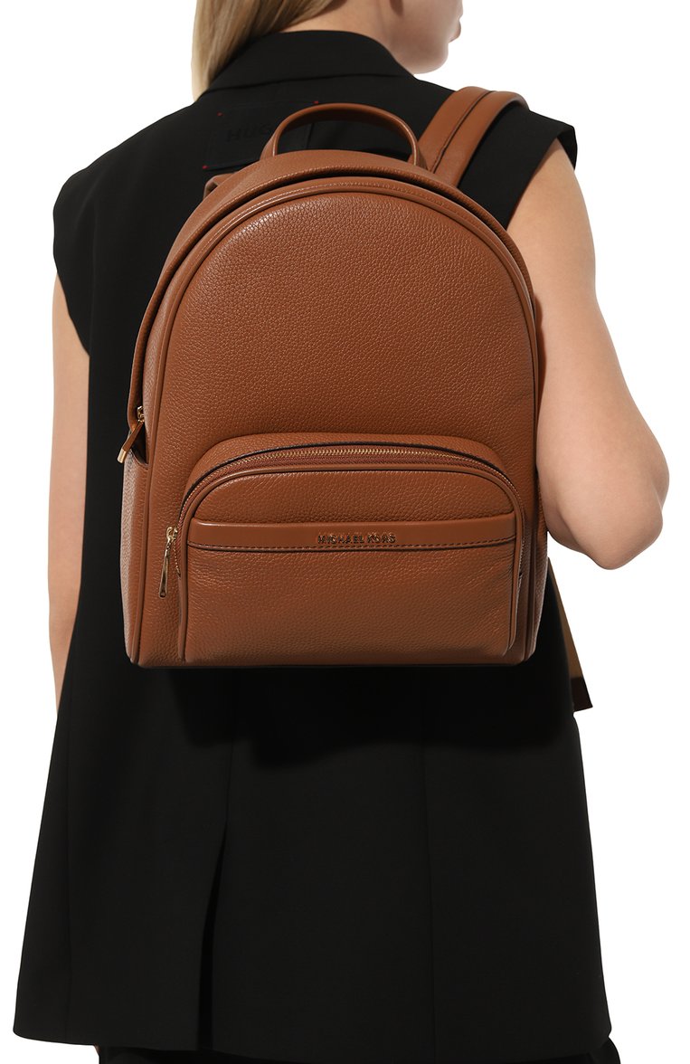 Женский рюкзак bex MICHAEL MICHAEL KORS коричневого цвета, арт. 30S4G8XB2L | Фото 2 (Размер: medium; Драгоценные камни: Проставлено; Материал сплава: Проставлено; Материал: Натуральная кожа; Стили: Кэжуэл)