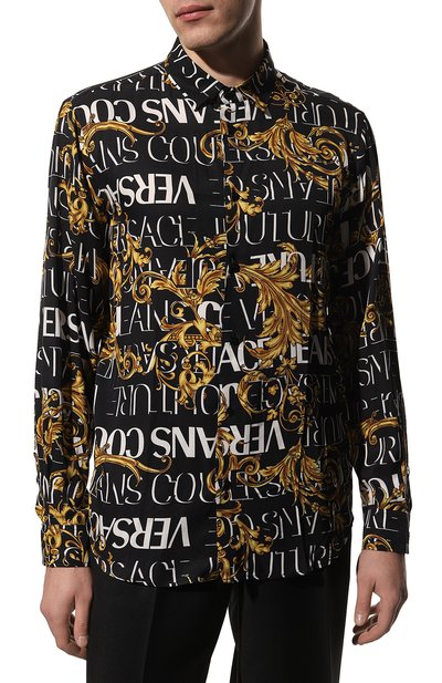 Рубашка из вискозы VERSACE JEANS COUTURE, арт. 73GAL2R0-73UP200 R PRINT L0G0 BAR0QUE/NS153, фото 3