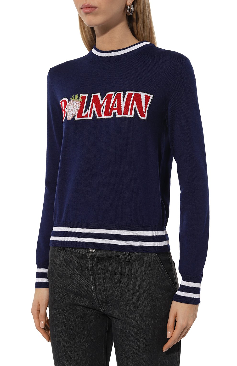 Пуловер из шерсти и вискозы BALMAIN, арт. DF0KD025/KH73, фото 3