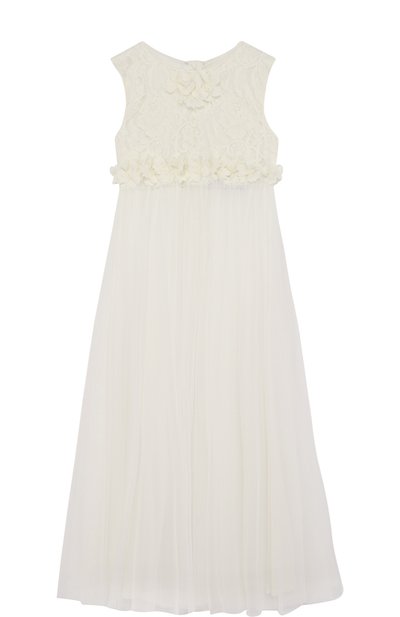 Многослойное платье из шелка и полиамида с кружевной отделкой RHEA COSTA, арт. BBY031/10-14, фото 1