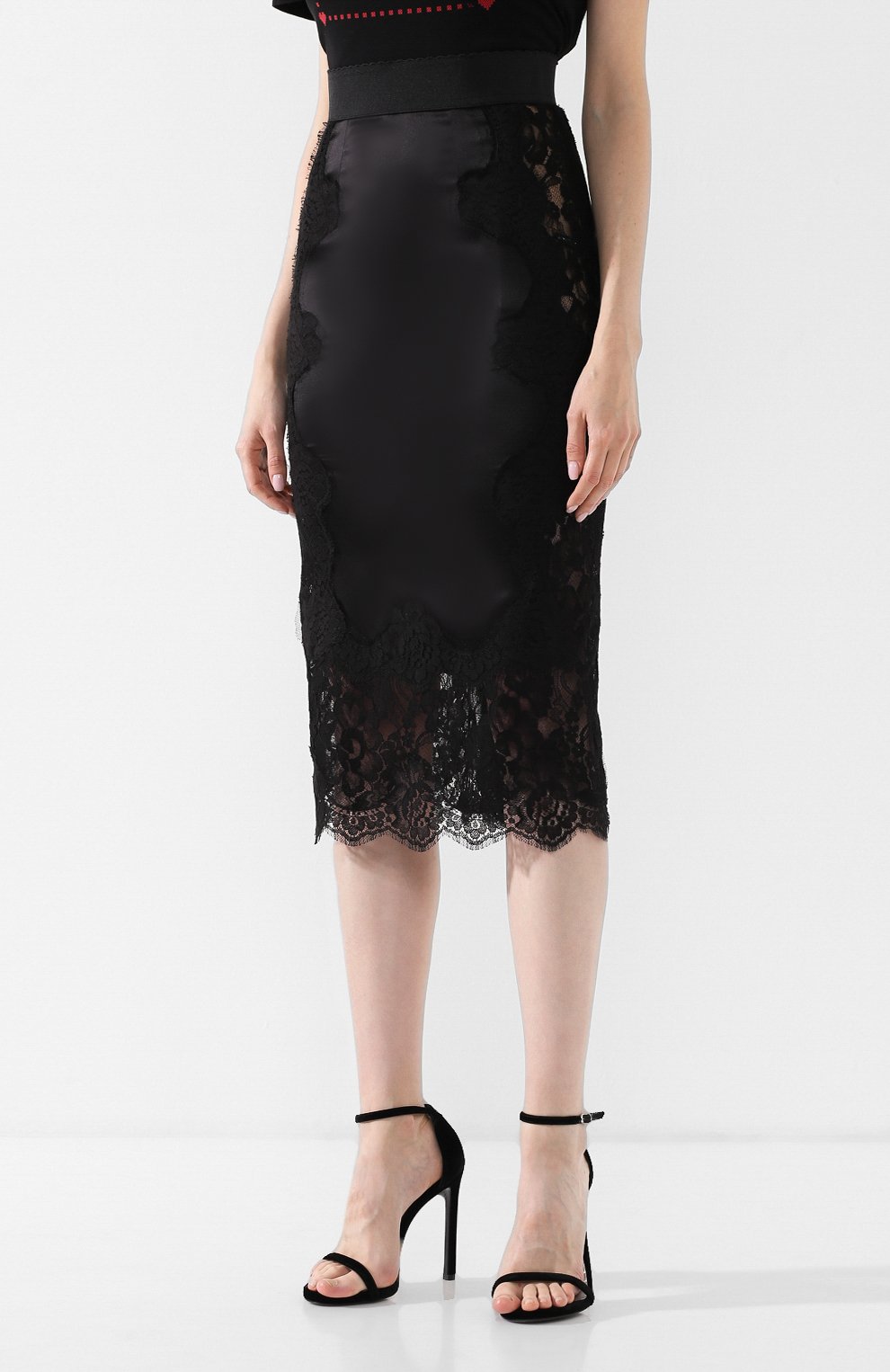 Юбка-карандаш с кружевной отделкой DOLCE & GABBANA, арт. F4BHCT/FURAG, фото 3