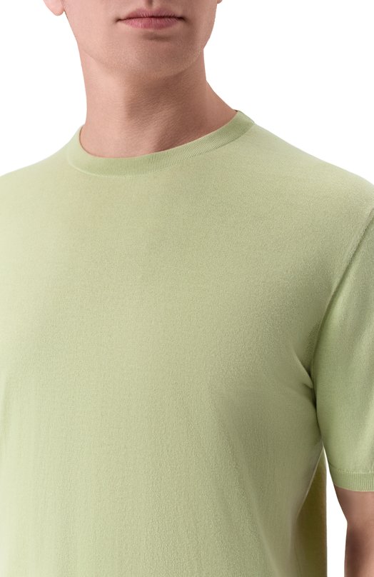 Хлопковый джемпер Kiton UMKXX37 Зелёный  UMKXX37 Фото 5