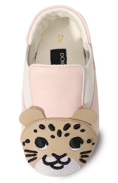 Кожаные пинетки DOLCE & GABBANA светло-розового цвета по цене 19750 руб., арт. DK0070/AL289, фото 4 Кожаные пинетки DOLCE & GABBANA, арт. DK0070/AL289, фото 4