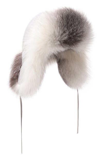 Женская шапка-ушанка стильная саша с мехом лисы FURLAND, арт. 0107609610104600204