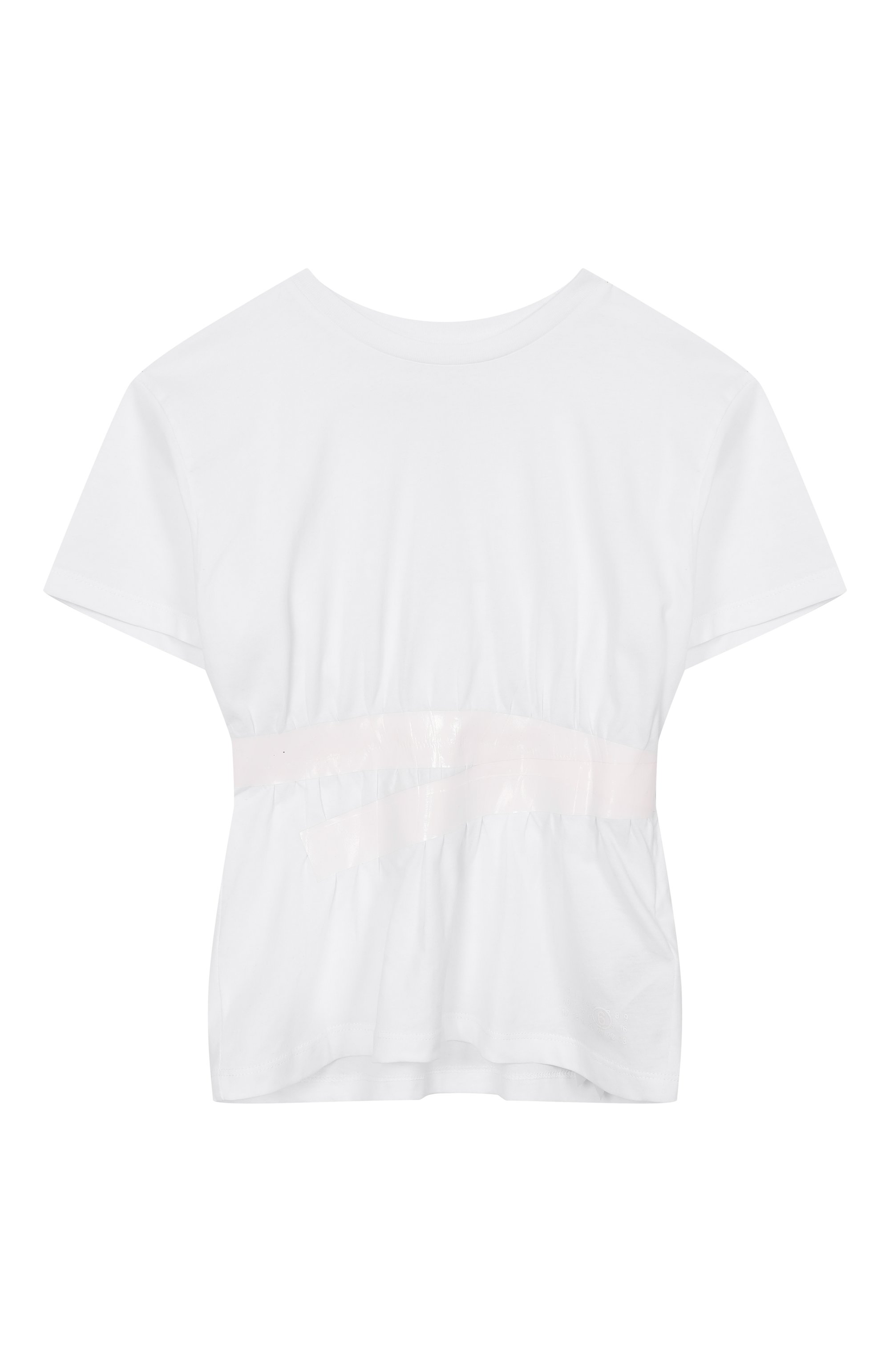 Хлопковая футболка MM6 белого цвета по цене 15950 руб., арт. M60981/MM02Y, фото 1 Хлопковая футболка MM6, арт. M60981/MM02Y, фото 1