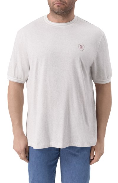 Хлопковая футболка BRUNELLO CUCINELLI, арт. M0B131386W, фото 3