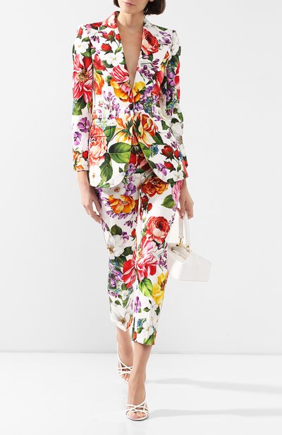 Хлопковый жакет DOLCE & GABBANA разноцветного цвета по цене 246000 руб., арт. F29D0T/FSFJG, фото 2 Хлопковый жакет DOLCE & GABBANA, арт. F29D0T/FSFJG, фото 2