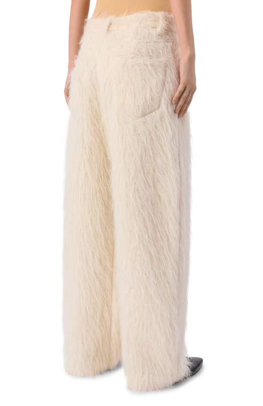 Шерстяные брюки Brunello Cucinelli MG540P9108 Кремовый  MG540P9108 Фото 4